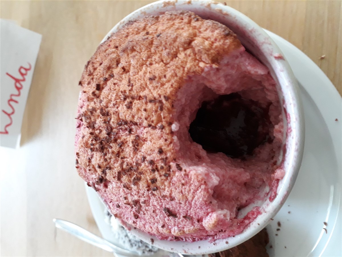 Raspberry souffle