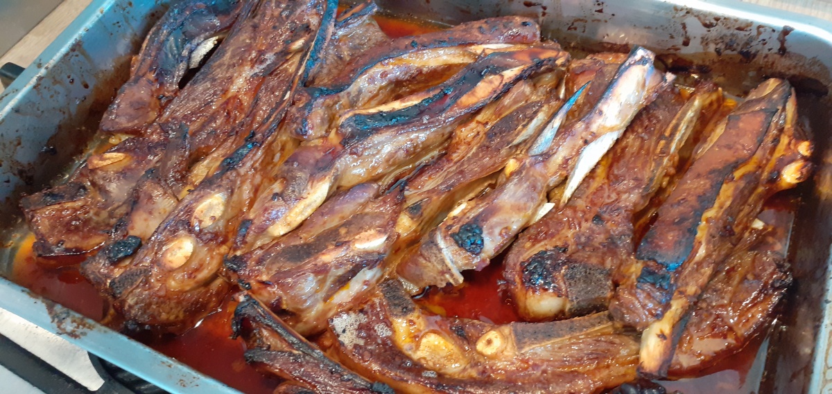 Oven baked lamb ribs